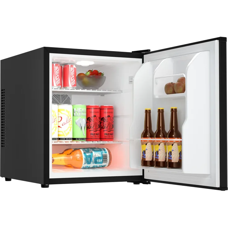 Melchioni Polar 47 Nero, freistehender Kühlschrank mit 45 l, energieeffizient, schwarz
