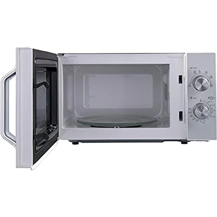 Sharp R204WA Mikrowelle, Standgerät, weiß-silber, 800 Watt, 20 Liter Garraum, 6 Leistungsstufen, Timer bis 30 Min. – Bild 4