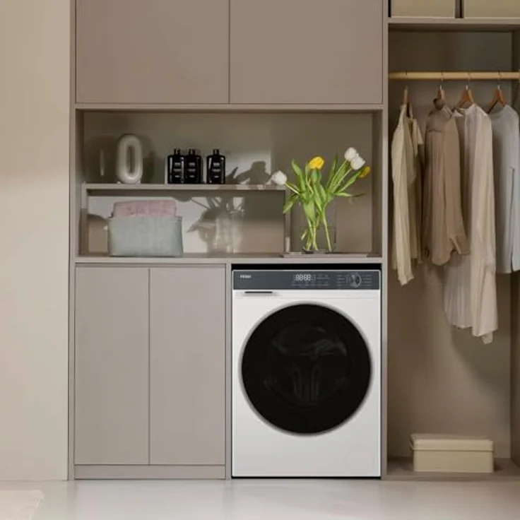 Haier Waschtrockner HWD80-BP14637T, 8 kg Waschen, 5 kg Trocknen, 1400 U/min, Smart AI Automatikprogramm, Weiß – Bild 3