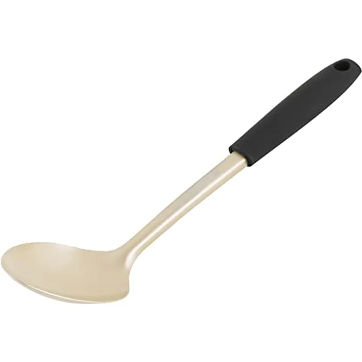 Salter BW11129EU7 Olympus-Kollektion Soßenlöffel, langlebiger Löffel aus Edelstahl, BPA-Frei, Aufhängehaken, leicht zu reinigen, Multifunktionsutensil aus Metall zum Umrühren und Servieren, vergoldet