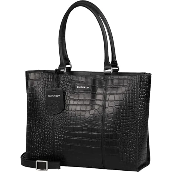 Burkely Cool Colbie Shopper, Leder mit Reißverschluss, Innentaschen und Laptopfach für 36 cm Bildschirm – Bild 2