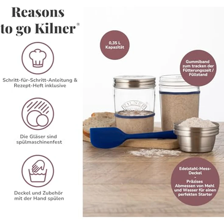 Kilner | Sauerteig-Starter-Set Glas 0,35l – Bild 6