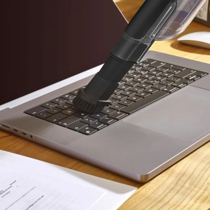 SEVERIN Kabelloser Handstaubsauger HV 9589, leiser Staubsauger mit Möbel- und Tastaturzubehör, Akkulaufzeit bis zu 30 min, Schwarz – Bild 5