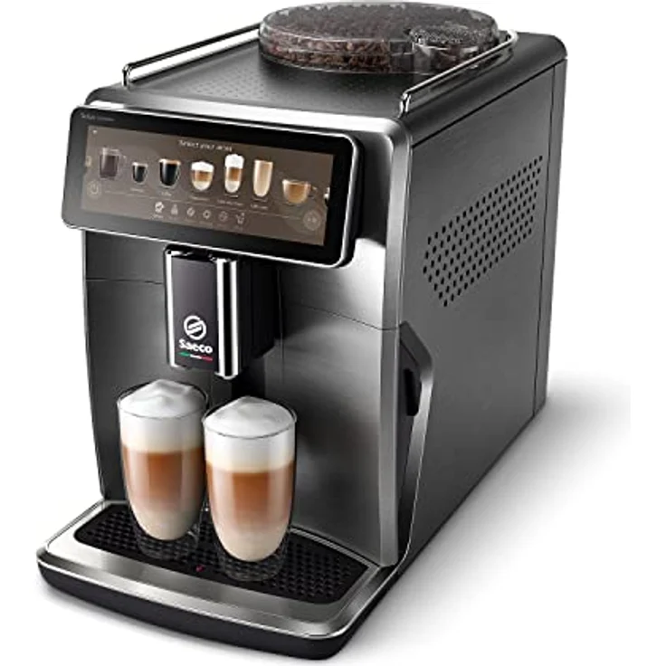 Saeco Xelsis Suprema Kaffeevollautomat – WLAN-Konnektivität, 22 Kaffeespezialitäten, Intuitives 7,8"-Touchdisplay, 8 Benutzerprofile, Keramikmahlwerk, 28.7 x 48.7 x 39.6 cm, Edelstahl (SM8889/00) – Bild 2