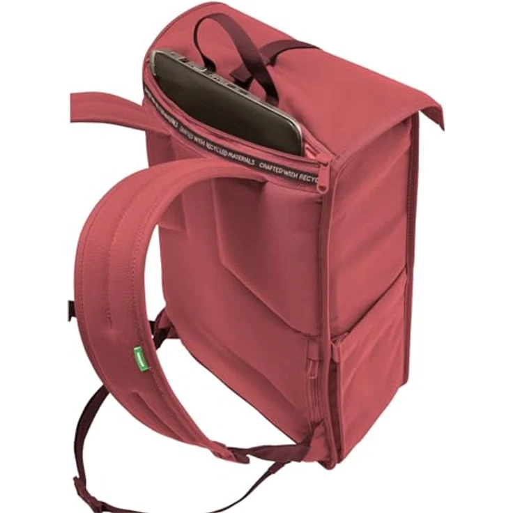 VAUDE Coreway Rolltop 20 Umhängetasche, 15,6 Zoll Laptopfach, gepolsterte Schulterriemen, Brick – Bild 7