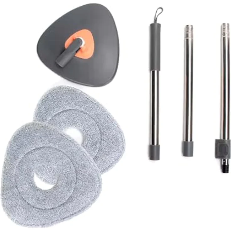 BEM Wischmopp ORBITA Bodenwischer Set mit Eimer, 2-in-1 mit Auswringfunktion, Filtersystem, selbsttrennendes Schmutz und Frischwassersystemм, 2 Mopp-Köpfe inkl. – Bild 9