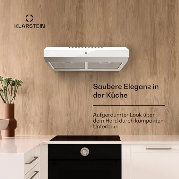 Klarstein Contempo Neo Unterbauhaube, Edelstahl/Acrylglasfront, 175 m³/h Abluftleistung, SenseControl Touch-Steuerung, LED-Beleuchtung – Bild 2