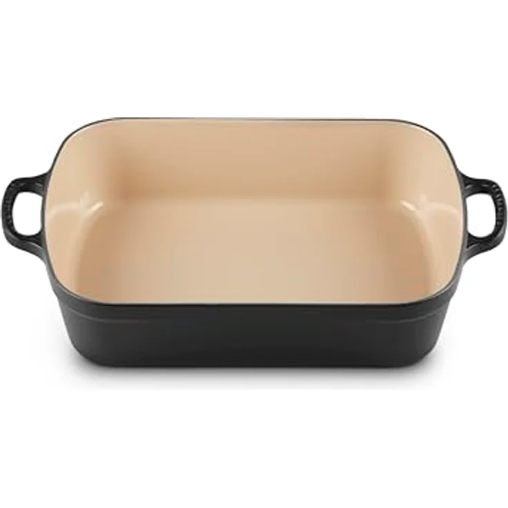 Le Creuset Signature Gusseisen-Bratreine, 33 cm, Rechteckig, Für alle Herdarten und Induktion geeignet, Volumen: 4,9 l, Schwarz – Bild 2