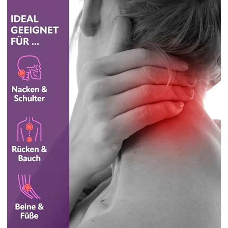 VITALmaxx Shiatsu Nackenmassagegerät mit Halteschlaufe, Knetmassage & Druckmassage, Wärmefunktion, kompakt für Schultern, Nacken, Rücken, Beine & Bauchmuskulatur – Bild 3