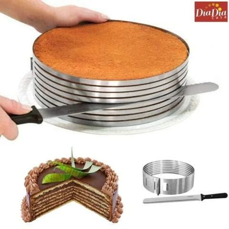 Zenker Tortenboden-Schneidhilfe-Set, mit Konditor- bzw. Glasurmesser Patisserie, Profi-Tortenmesser zum Schneiden für Schicht-Torten, Torten-Zubehör aus Edelstahl, Menge: 1 Stück, Farbe: silber – Bild 2