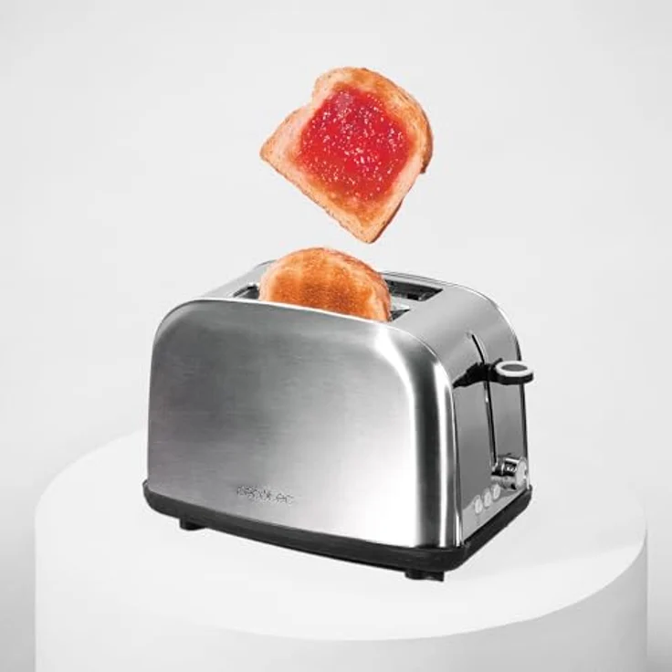 Cecotec Vertikale Toaster Toastin' time 850 Inox, Silber toasty und platzsparend – Bild 2