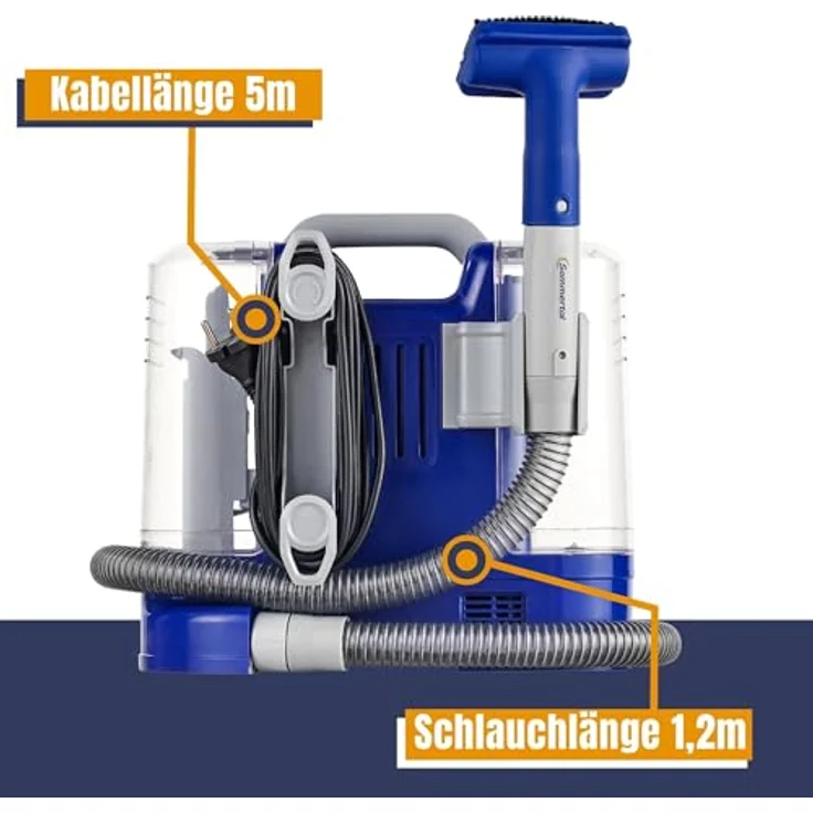 Sommertal Teppichreinigungsgerät CompactCleaner WS450 5in1 +1L Polsterreiniger, 450w Eco Motor, Aqua Filter – Bild 8