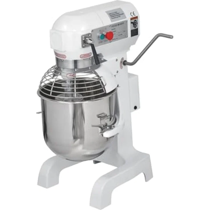 GastroHero Planetenrührwerk 30L, Teigknetmaschine mit 3 Geschwindigkeiten, Edelstahlkessel, inkl. Rührbesen und Knethaken – Bild 4
