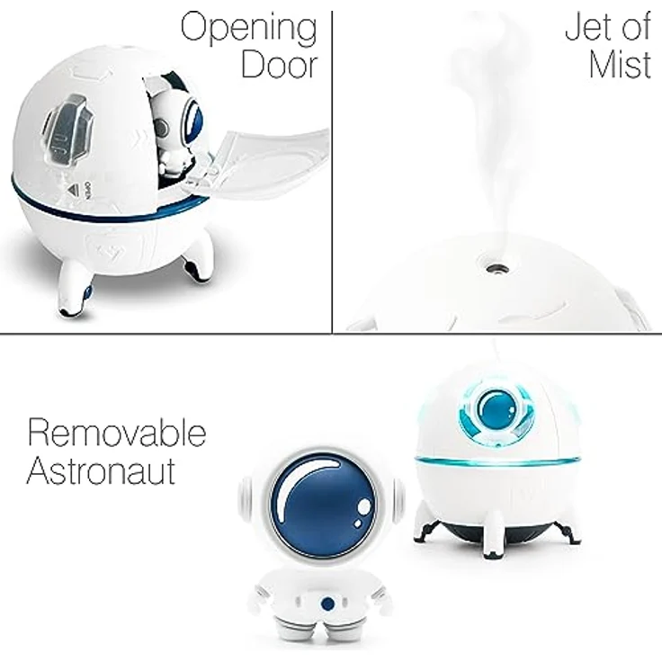 RIO Spaceship Explorer, Ultraschall-Aromadiffusor und Luftbefeuchter für Kinder, Design-Accessoire für gemütliche Atmosphäre, ohne Nachfüllung – Bild 3