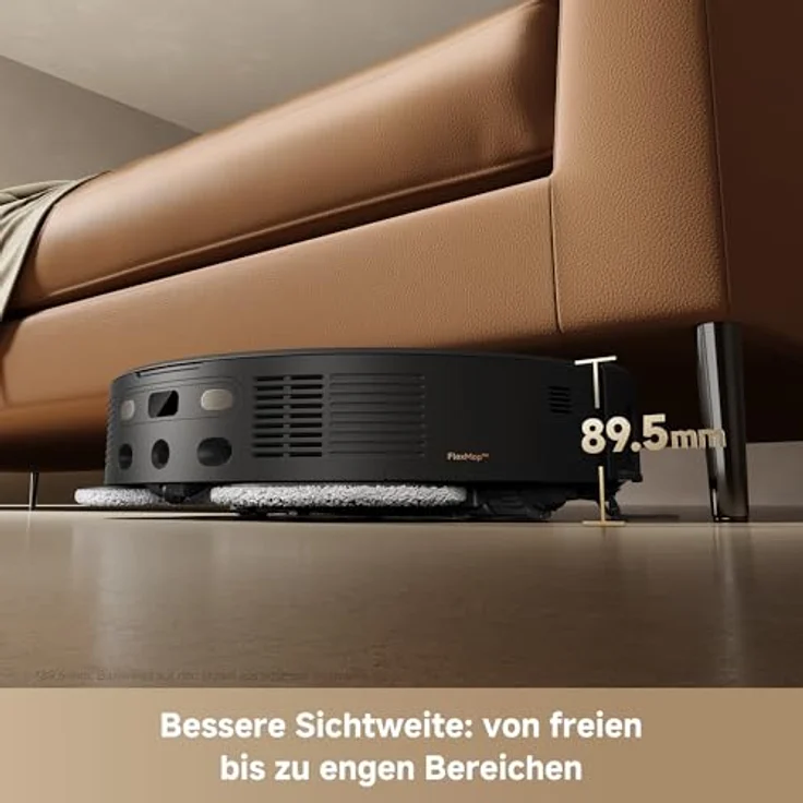 Mova V50 Ultra Complete-Saug- und Wischroboter mit 24.000 Pa Saugkraft, Warmwasser-Wischen, FlexiRise-Navigation, schwarz – Bild 3