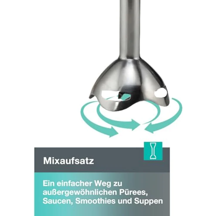 Gorenje HBX602RLBK Stabmixer RetroLine Schwarz, 2 Geschwindigkeitsstufen, Messbecher und Schneebesenaufsatz, 600 W – Bild 3