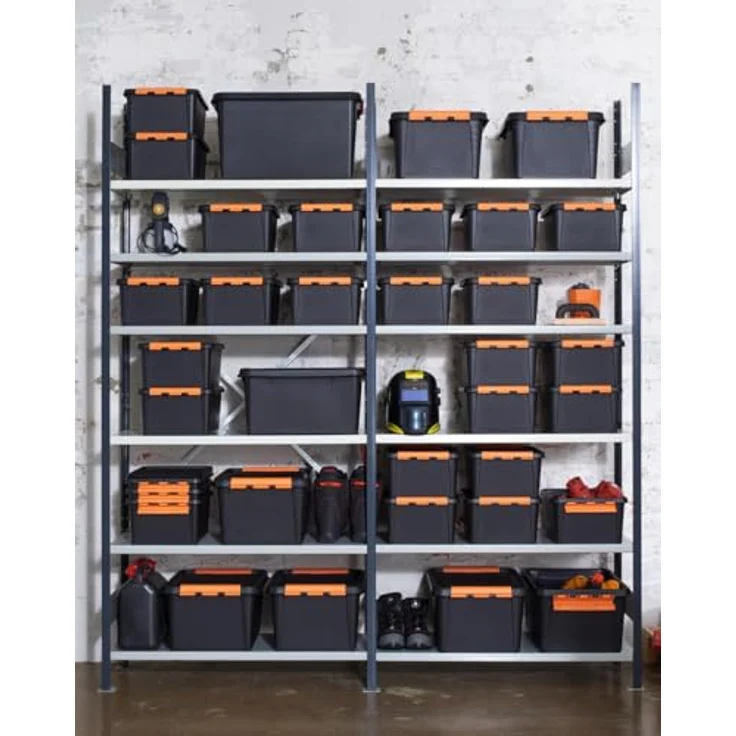SmartStore Orthex 3193090 Clipbox Smart Store Robust 31, 31 L Vorratsdose in schwarz, extrem schlag- und bruchfest – Bild 5