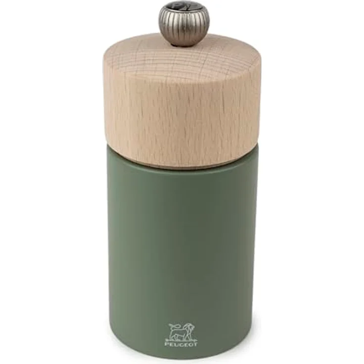 PEUGEOT Boreal 12 cm Pfeffermühle, klassisches Mahlwerk aus PEFC-zertifiziertem Buchenholz, Farbe Farn-Grün – Bild 1