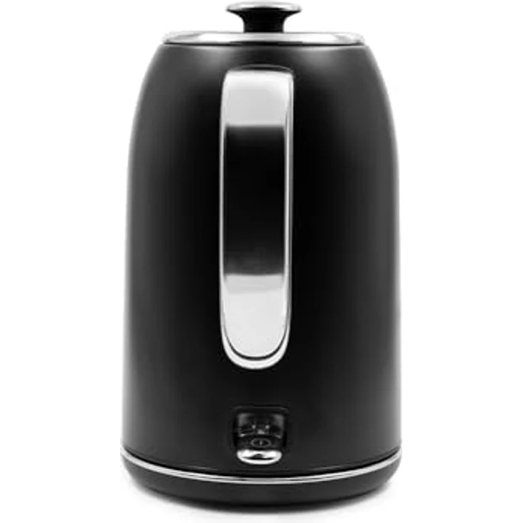 HOME DELUXE Wasserkocher NOBLE - Matt Schwarz, 1.5 l, 2200 W, Edelstahl Gehäuse, integrierter Hitzeschutz & Retro Optik – Bild 8