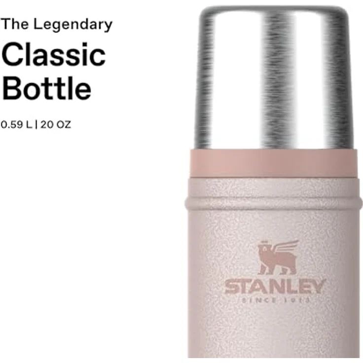 Stanley Classic Legendary 0,59 l Thermoskanne, Edelstahl, hält Getränke bis zu 18 Stunden heiß oder kalt, BPA-frei, spülmaschinenfest, Rosenquarz – Bild 3
