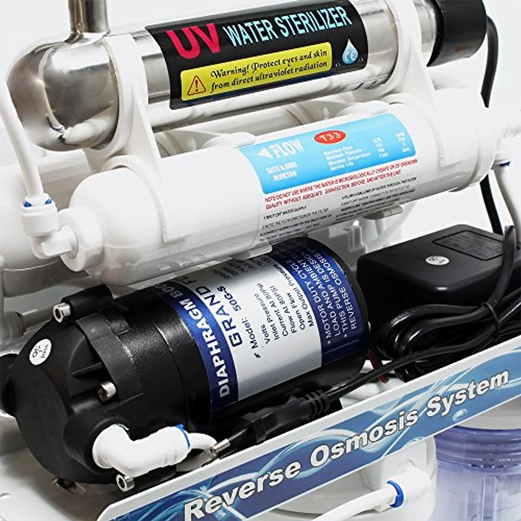 Naturewater 6 Stufen Umkehrosmose RO 180 L-Tag mit UV Klärer und Druckerhöhungspumpe – Bild 4