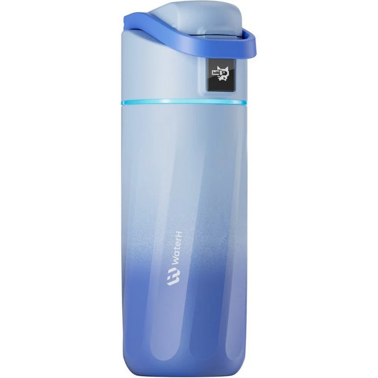 WaterH Boost Kids Trinkflasche, LED-Display, 475 ml, Morpho-Blau, BPA-frei, doppelwandig isoliert