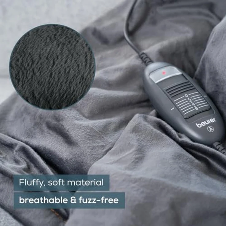 Beurer HD74 Cosy Limited Edition Heizdecke, 100 W, 150 x 130 cm, schwarz, versandkostenfrei – Bild 4