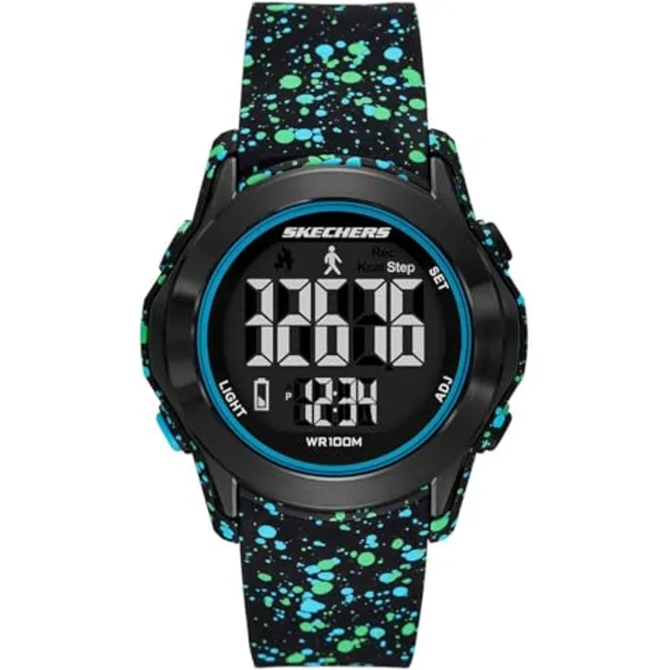 Skechers Chronograph GALLOWAY SR5245, digitale Armbanduhr mit Beleuchtung und sportlichem Design, Herrenuhr