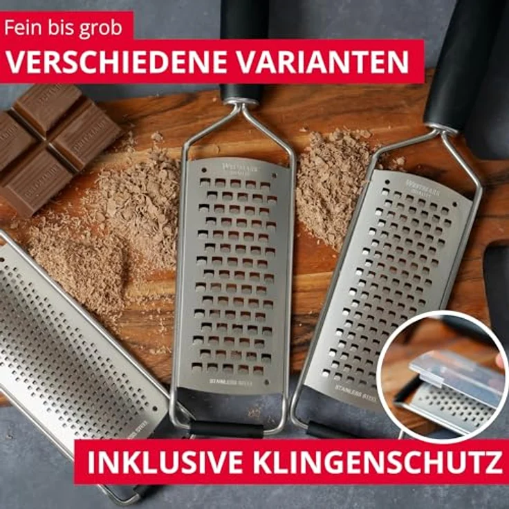 Westmark Reibe, Grob, Rostfreier Edelstahl-Kunststoff, Technicus-Square, Schwarz-Silber, 14142270 – Bild 7