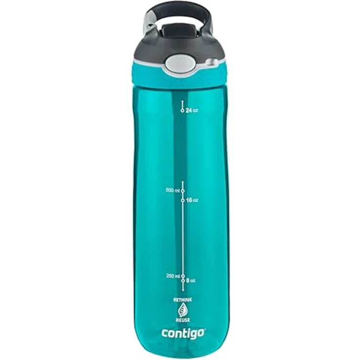 CONTIGO Trinkflasche ASHLAND TREN, auslaufsichere 720ml BPA-freie Wasserflasche mit Strohhalm, Scuba blau – Bild 3
