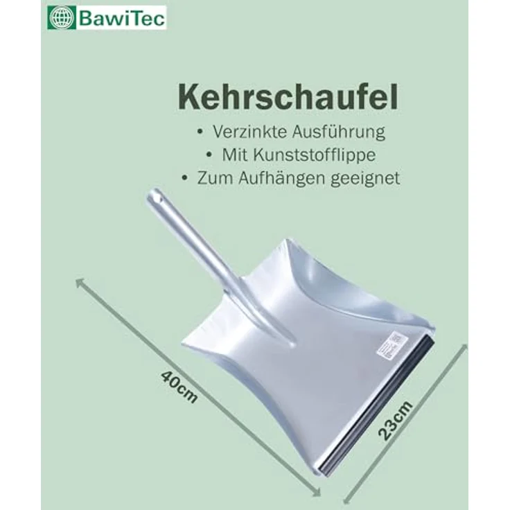 BawiTec Kehrgarnitur aus Rosshaar, Handfeger und Kehrschaufel Set für glatte Böden, sanfte Borsten, langlebiges Buchenholzgestell – Bild 6