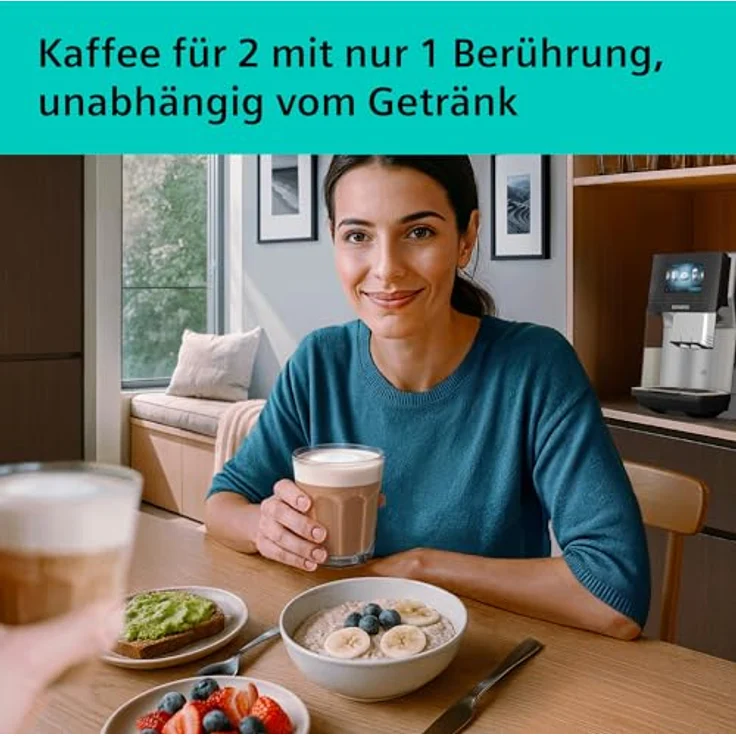 SIEMENS Kaffeevollautomat TQ727D03, farbiges Full-Touch-Display, Doppeltassenfunktion, sehr leise, schwarz – Bild 14