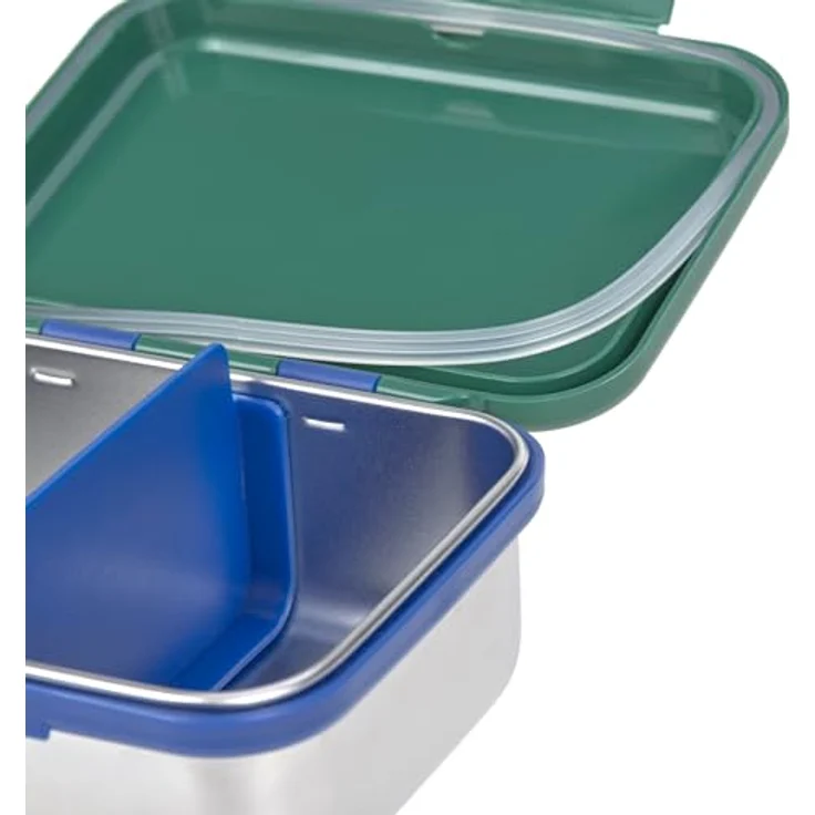 LÄSSI G Lunchbox Little Gang, Rainbow green, Edelstahl mit Silikonring, bruchfest, spülmaschinengeeignet – Bild 4