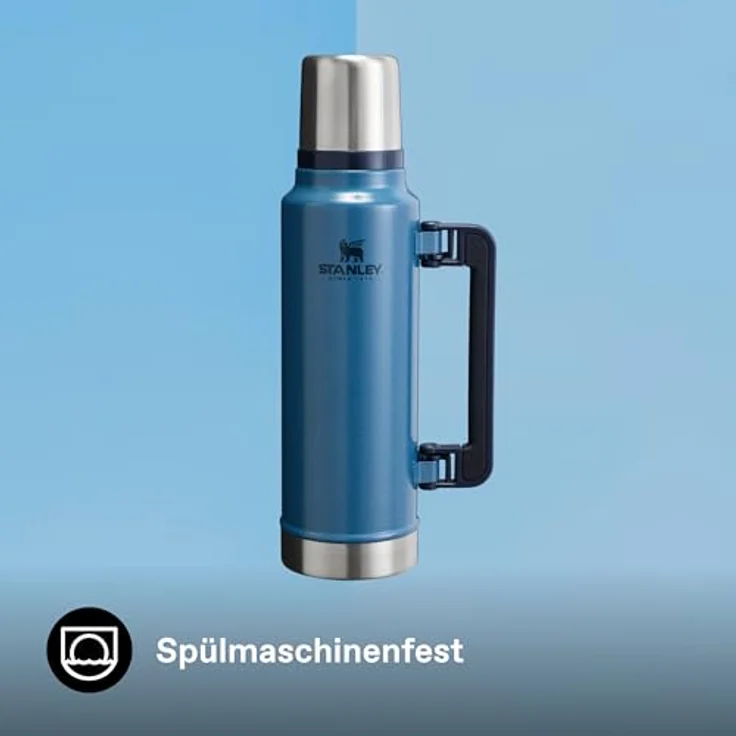 Stanley 1913 Classic Legendary Thermoskanne 1,4 L, Edelstahl, hält 40 Stunden heiß oder kalt, BPA-frei, Hammertone Lake, spülmaschinenfest – Bild 5