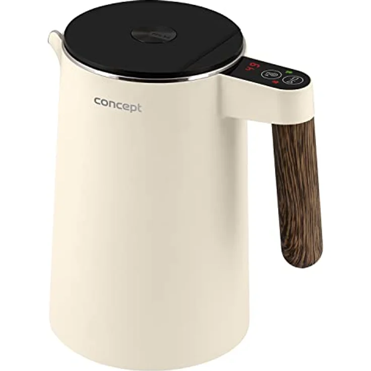 Concept Norwood Wasserkocher aus Edelstahl mit Temperaturregelung 45/60/70/85/90/95/100°C KEEP WARM-Funktion 1,5L 1850-2200 W (Vanille) – Bild 2