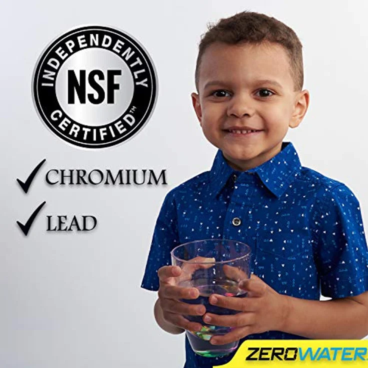 Zerowater 5-Stufiger Wasserfilter Ersatz, Wasseraufbereiter Trinkwasser - NSF-Zertifiziert zur Reduzierung von Blei, Anderen Schwermetallen und PFOA/PFOS - Wasserfilter Kartuschen 1er-Pack, Weiß – Bild 4