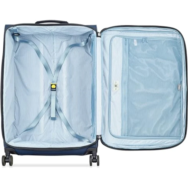 DELSEY Paris Turenne Soft, erweiterbarer weicher Koffer, 76 cm x 50 cm x 33 cm, XL, Blau, wasserabweisend, mit RPET-Innenfutter und 10-jähriger Garantie – Bild 4