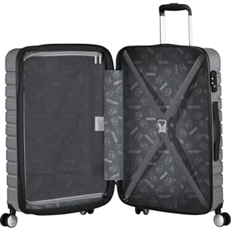 American Tourister Flashline 4 Rollen Trolley 67 cm, Silber, (69 l) - Robuster Trolley aus ABS mit TSA-Schloss – Bild 5