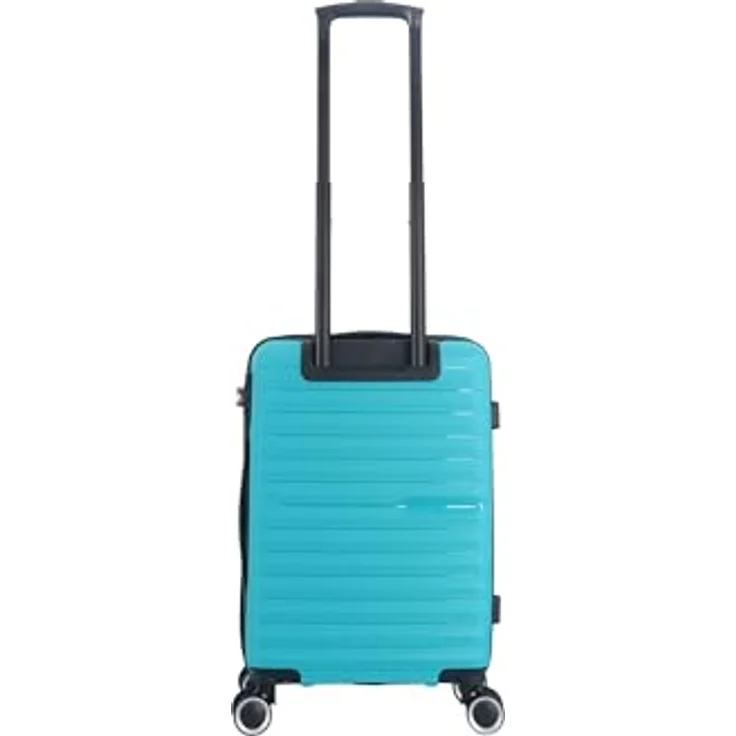 SAXOLINE Reisekoffer Fiesta, Kabinengröße 55x36x20,5 cm, 41 l Volumen, 2,7 kg, türkis, robuste Hülle mit 360° Schwenkrädern und Teleskopgriff – Bild 4