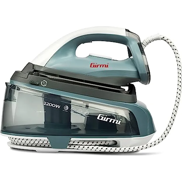 Girmi SS04 Stufenloses Bügelsystem, 2200 Watt, 3 bar, 1500 cc, hellblau