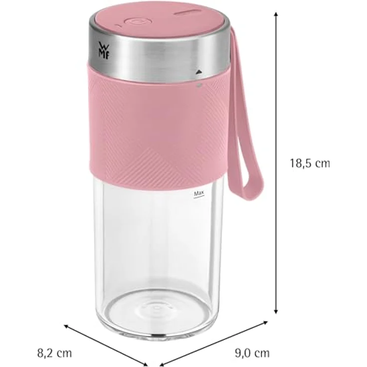 WMF Akku-Smoothie-Maker Küchenminis Mix on the Go, 50 W, pink, USB aufladbarer Personal Blender – Bild 6