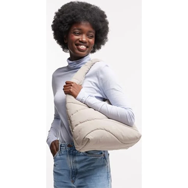 Got Bag Wavy Puffer Shopper Tasche, 40 cm, beige, 100% Nylon – Bild 5