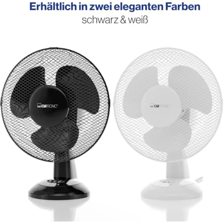 Clatronic VL 3601 Tischventilator, 23 cm Durchmesser, oszillierend, Neigungswinkel verstellbar, 2 Geschwindigkeitsstufen – Bild 8