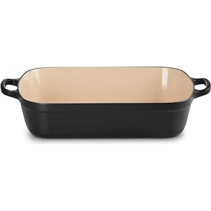Le Creuset Signature Gusseisen-Bratreine, 33 cm, Rechteckig, Für alle Herdarten und Induktion geeignet, Volumen: 4,9 l, Schwarz – Bild 3