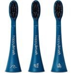 happybrush Aufsteckbürsten happybrush ECO VIBE 3 Aufsteckbürsten Ocean Zahnbürsten, nachhaltig und effektiv, CO2-neutral versandt, 3-fach gedrehte Borsten