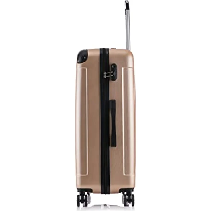 Flexot® F-2045 Koffer, 3tlg Kofferset (Gold) Zwillingsrollen Hartschale, Handgepäck& Trolleys – Bild 4
