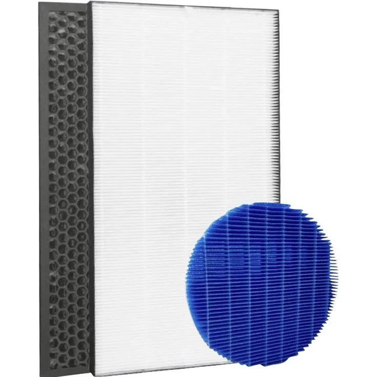 Zeyxo FA34 Ersatz-Filter Set, 3-teiliges Zubehör für SHARP Luftreiniger, Weiss