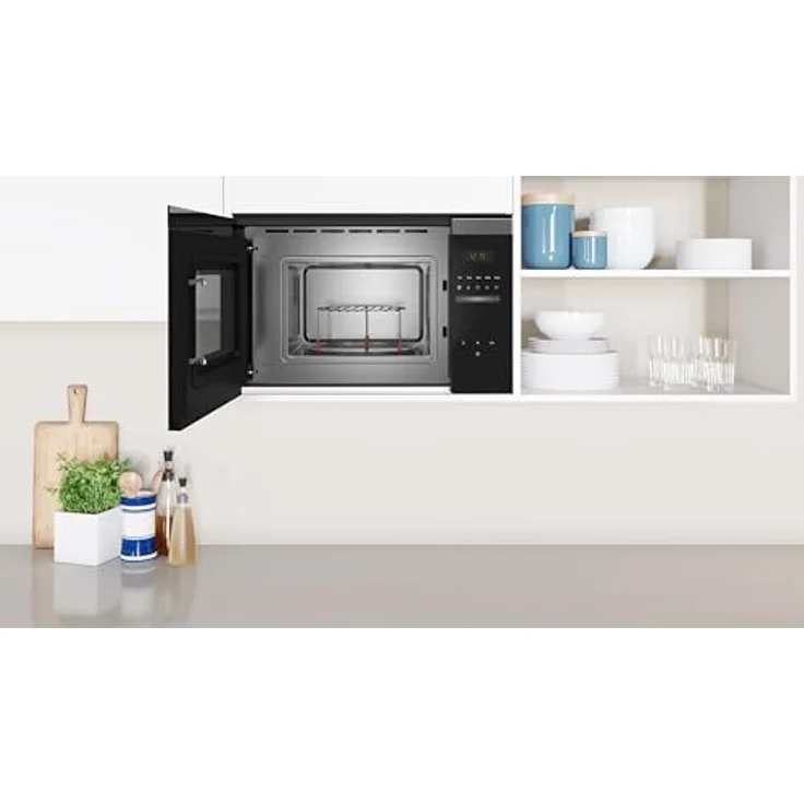 Balay 3CG4172X2 Kombimikrowelle mit Grill, Einbaugerät, 1000W, 20 L Garraum, Memoryfunktion, Selbstreinigung, Edelstahl, schwarz – Bild 4