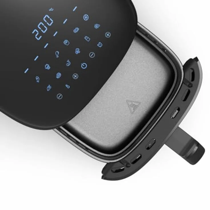 SALENTE AirFit, Heißluftfritteuse mit 12 Programmen, 3,5 L, 1500 W, 30-200 °C, antihaftbeschichtet, spülmaschinenfest (Schwarz) – Bild 4