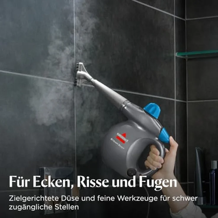 Bissell Steam Shot Dampfreiniger, kompaktes Handgerät für chemiefreie Reinigung, grau – Bild 7
